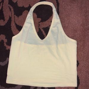 Light yellow halter top